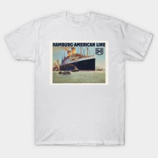 Hamburg-American Line Vintage Poster 1925 T-Shirt